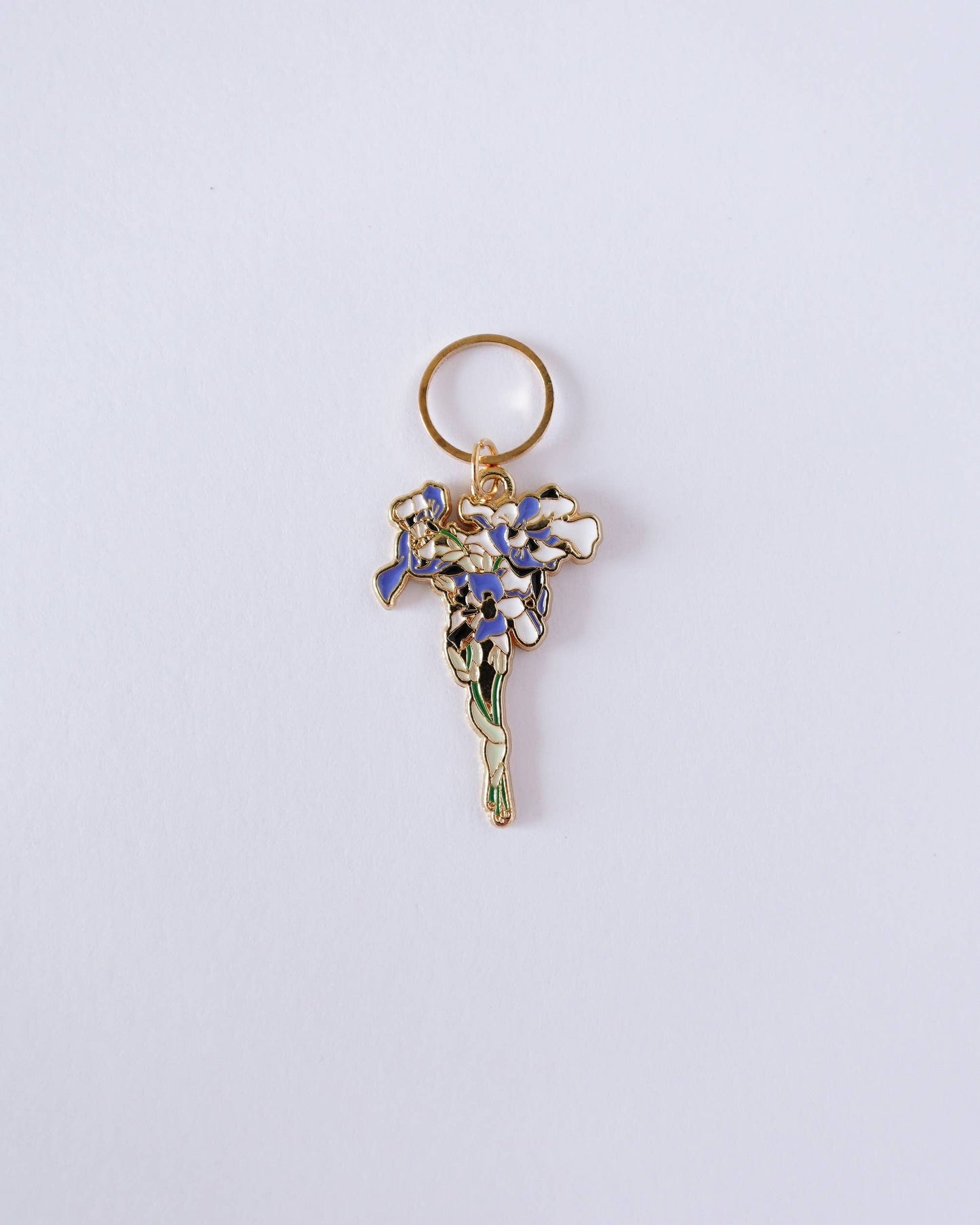Kuvassa on Hello Kim Floral #2 -kukka -silmukkamerkkisetti (stitch marker).