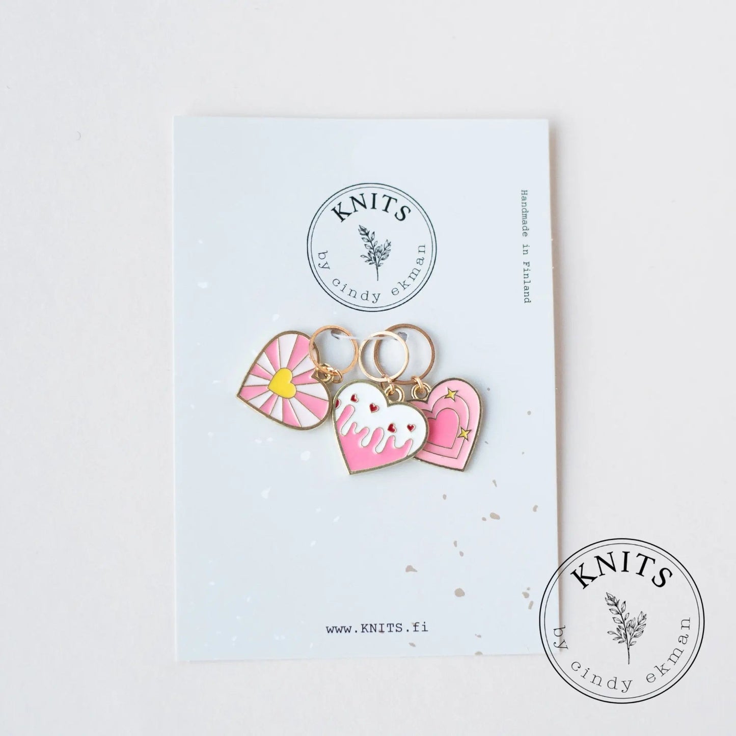 KNITS by Cindy Ekman Valentine's Day stitch marker set 2024