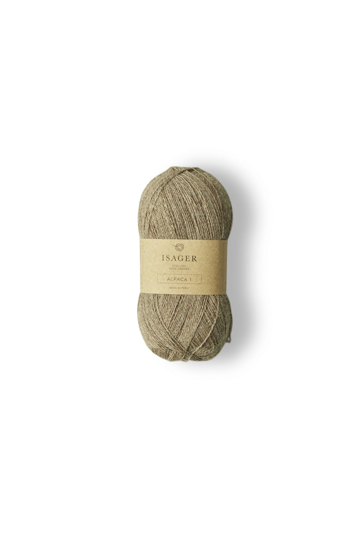 Kuvassa on Isager Alpaca 1 -lanka (yarn) värissä E7s.