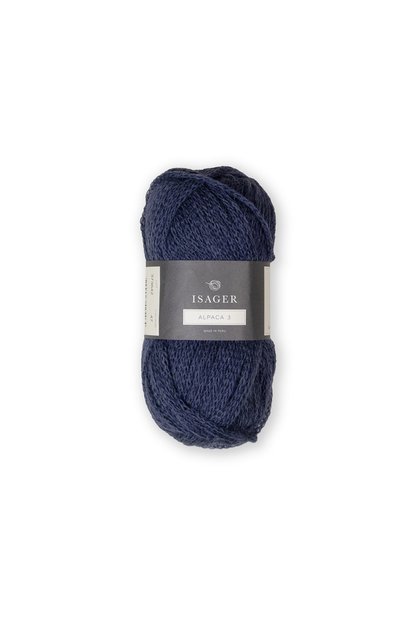 Kuvassa on Isager Alpaca 3 -lanka (yarn) värissä 47.