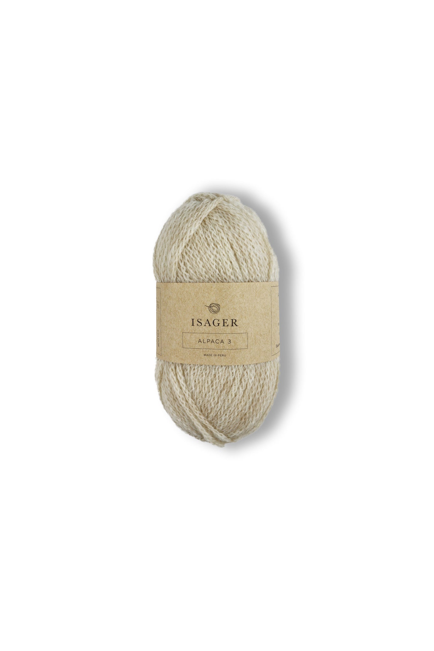 Kuvassa on Isager Alpaca 3 -lanka (yarn) värissä E6s.