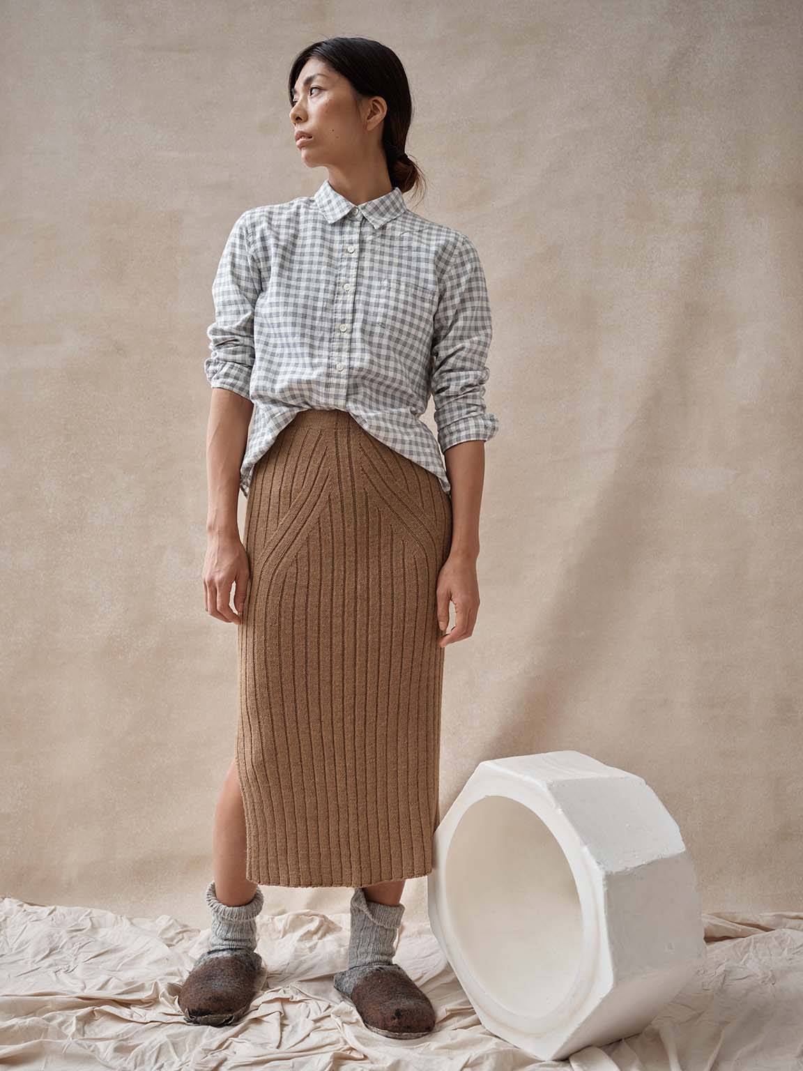Kuvassa on Isagerin Ryoanji skirt -neuleohje (pattern).