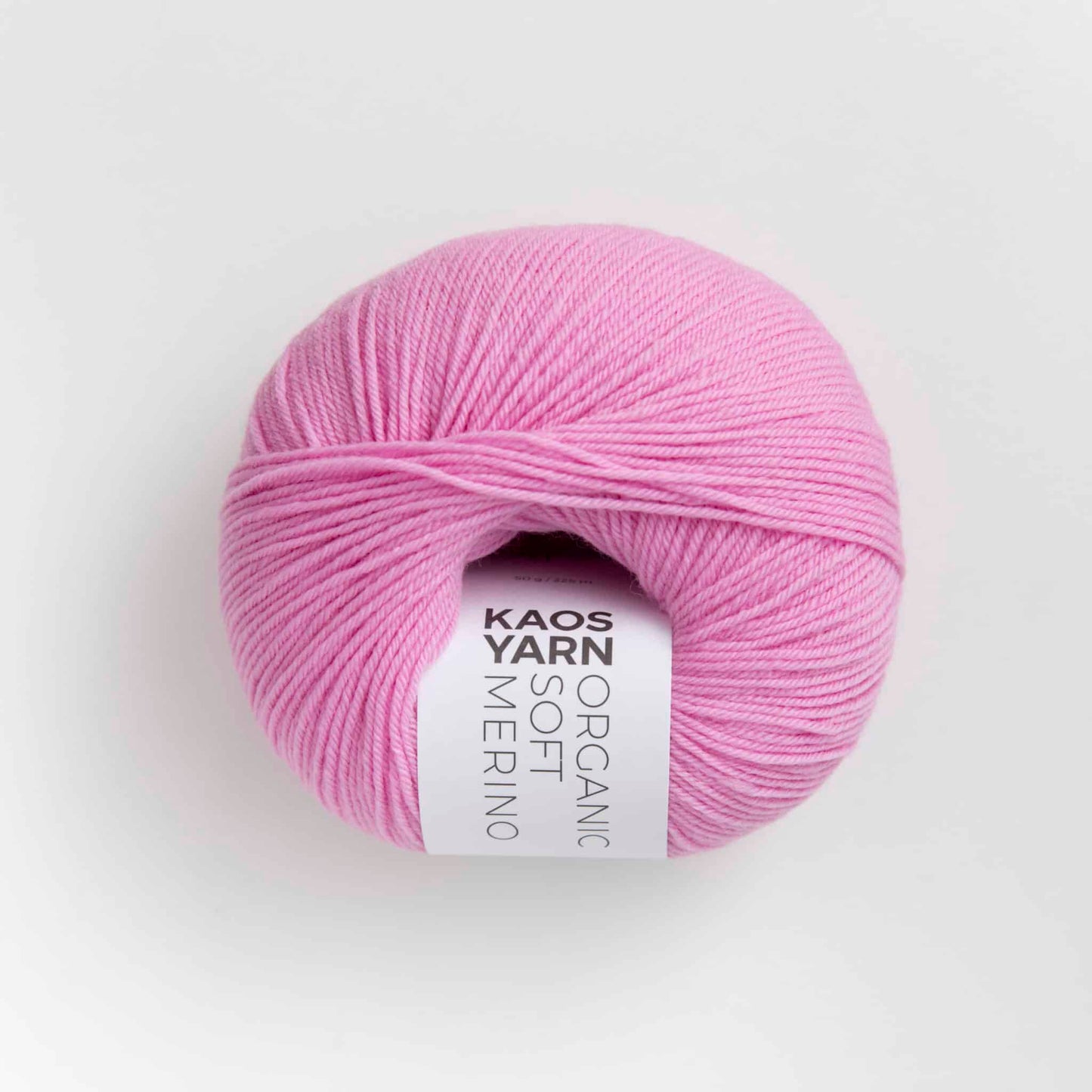Kuvassa on KAOS YARN Organic Soft Merino -lanka värissä Bubbly.