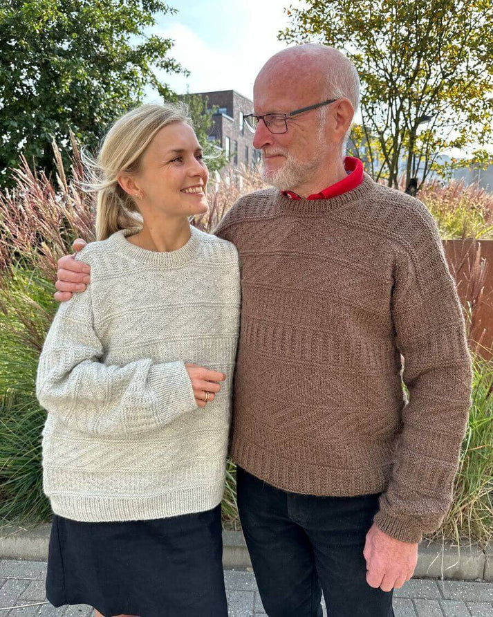 Kuvassa on PetiteKnit Storm Sweater Man -neuleen ohje (pattern).