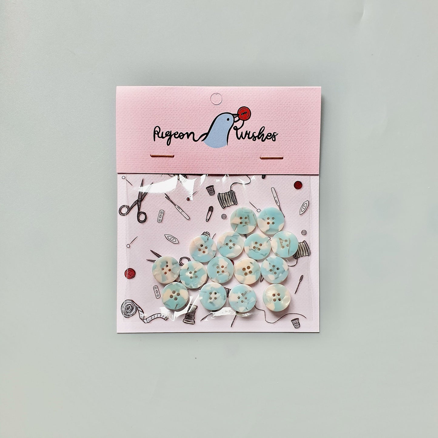 Pigeon Wishes Bliss button set 25 mm