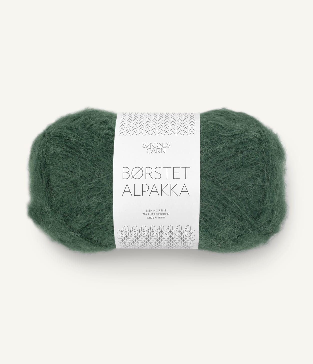 Kuvassa on Sandnes Garn Børstet Alpakka -lanka (yarn) värissä Dyp Skoggronn.