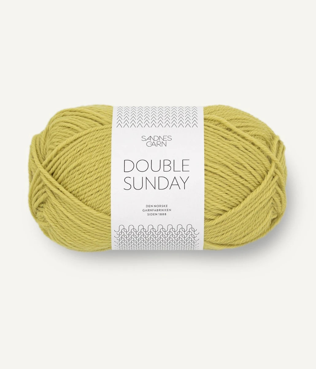 Kuvassa on Sandnes Garn Double Sunday -lanka (yarn) värissä Sunny Lime.