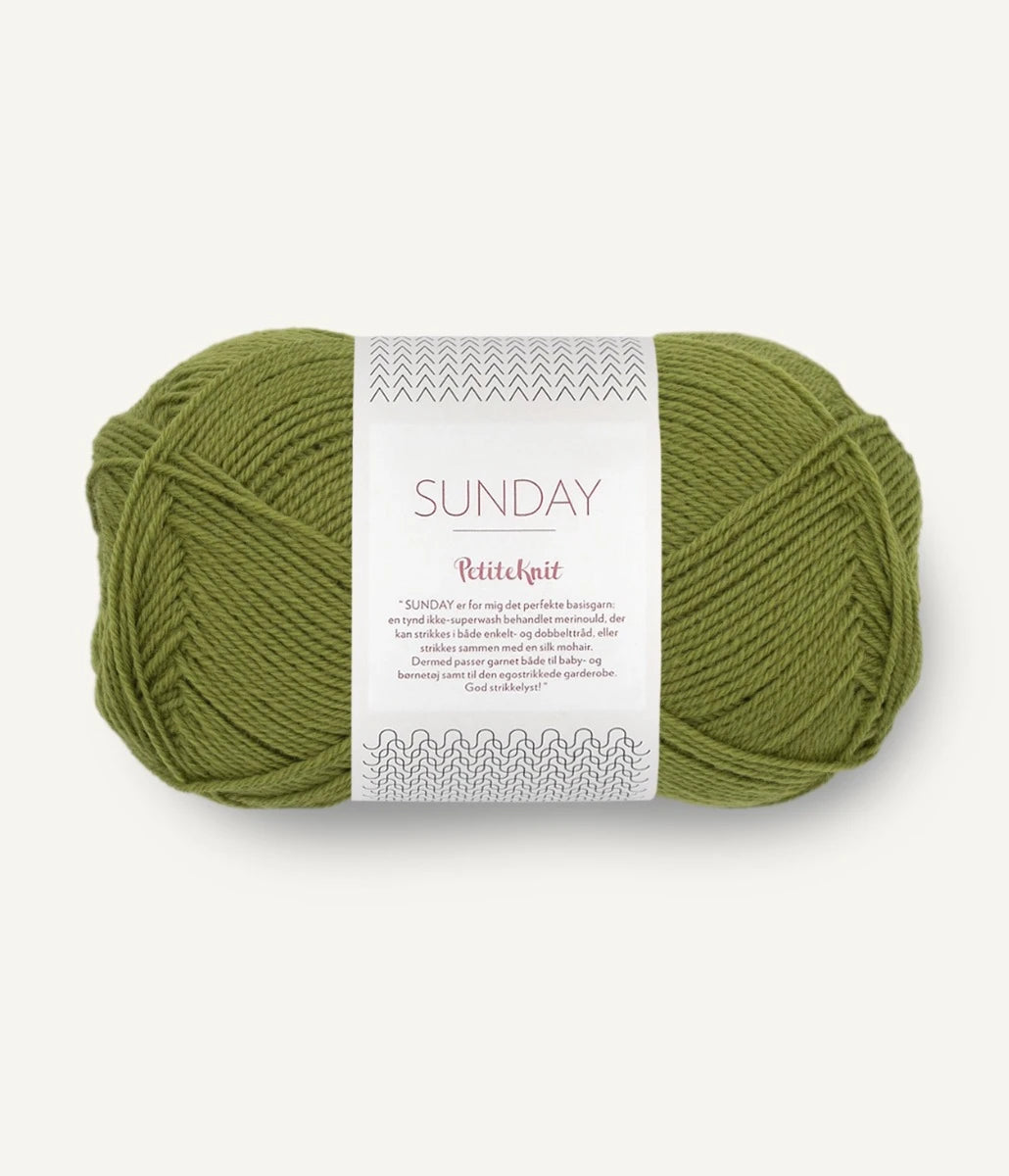 Kuvassa on Sandnes Garn Sunday-lanka (yarn) värissä Matcha.