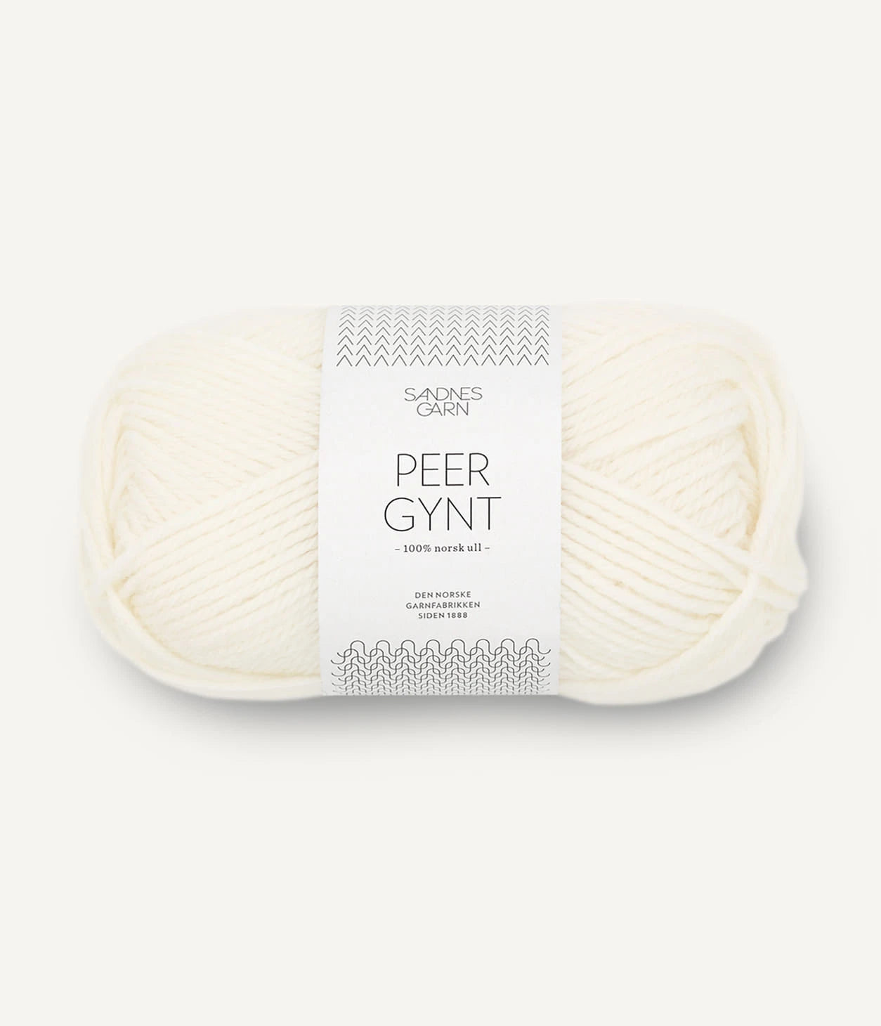 Kuvassa on Sandnes Garn Peer Gynt PK -lanka (yarn) värissä Hvit.