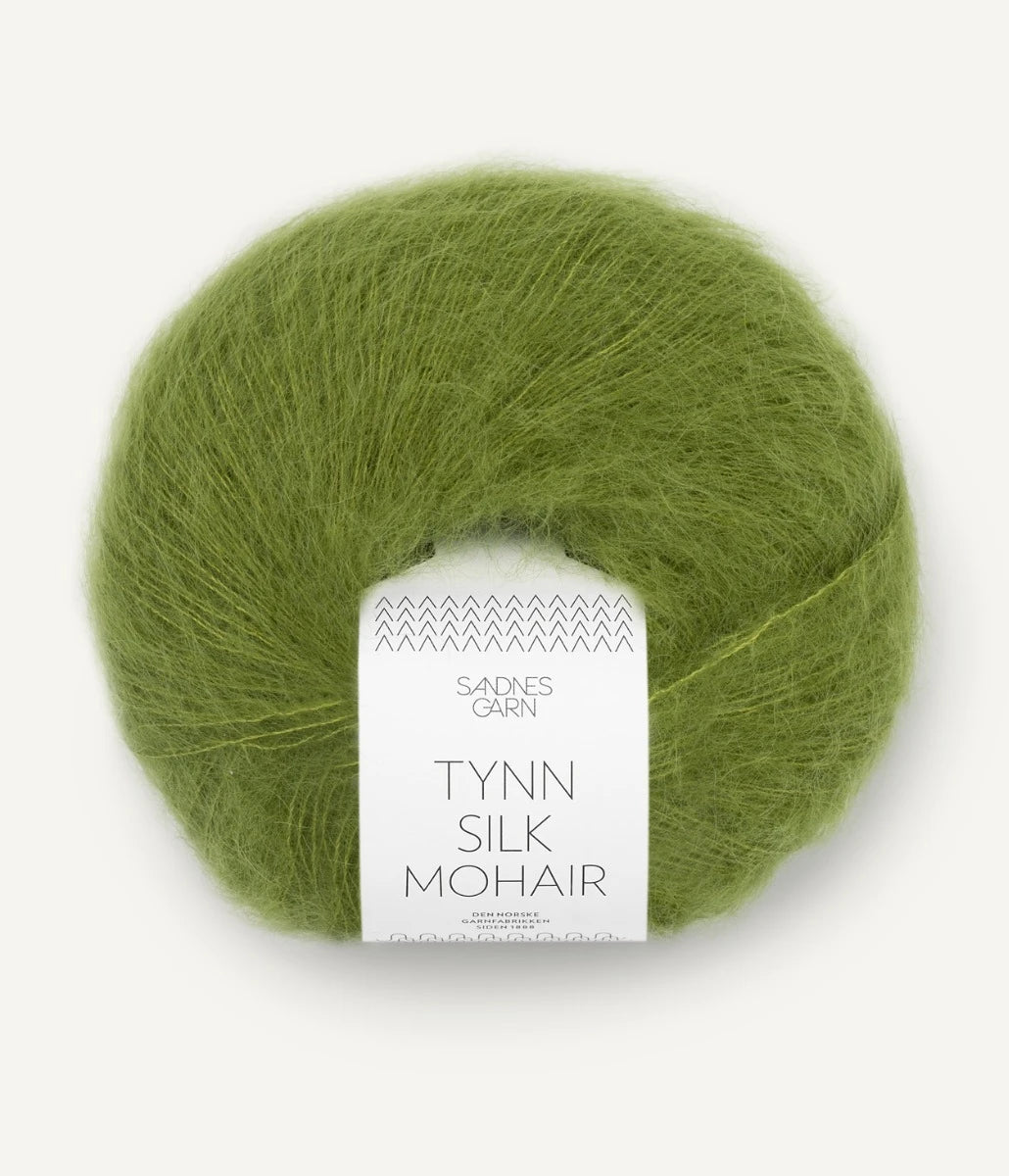 Kuvassa on Sandnes Garn Tynn Silk Mohair -lanka (yarn) värissä Matcha.
