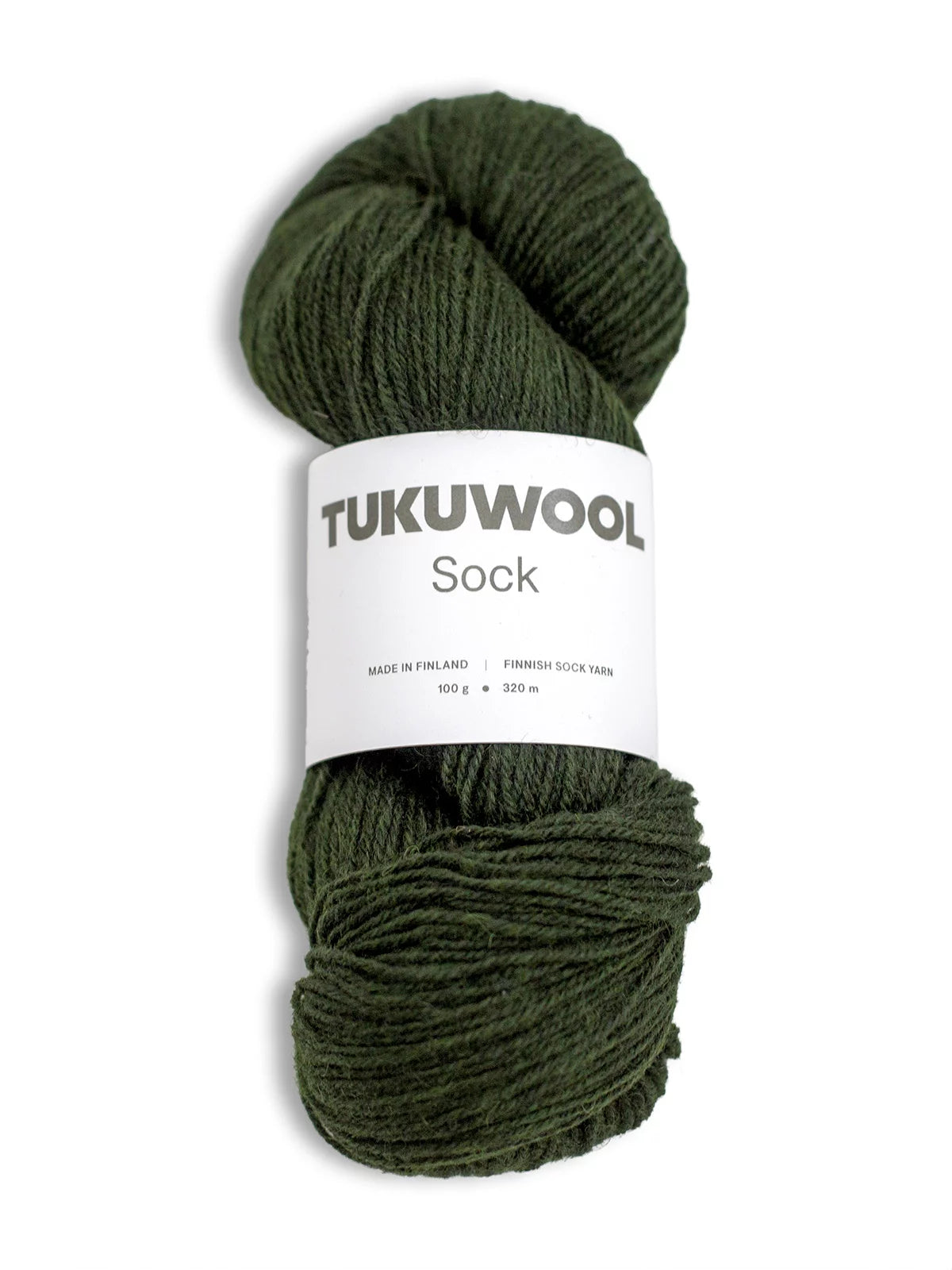 Kuvassa on TukuWool Sock -sukkalanka värissä Havu.
