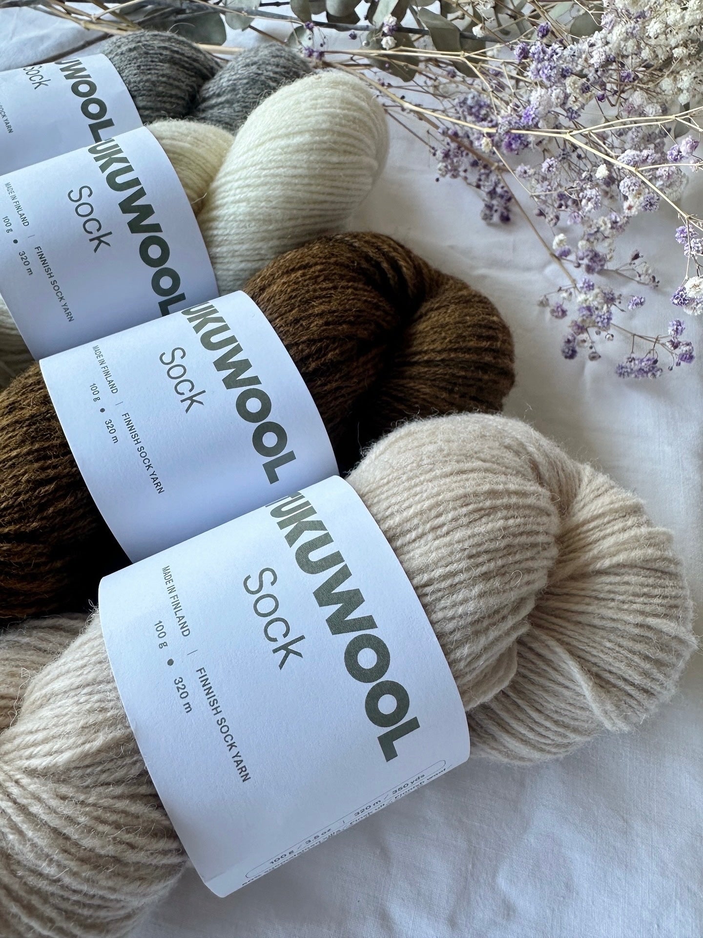 Kuvassa on TukuWool Sock -sukkalankoja.