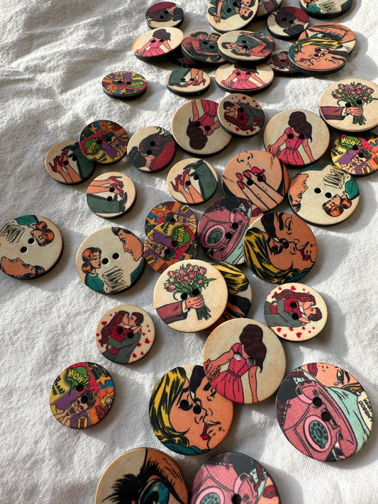 Cartoon buttons