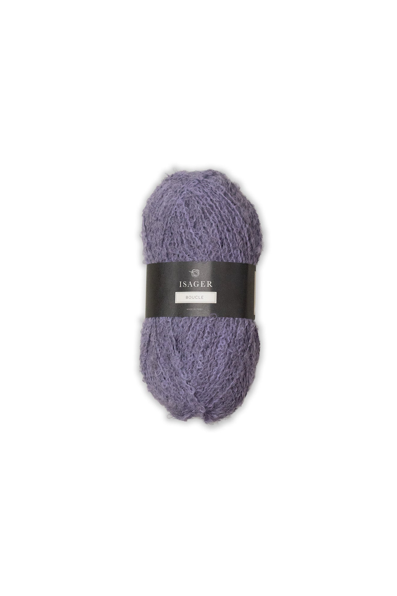 Kuvassa on Isager Bouclé -lankakerä (yarn) sävyssä 12.