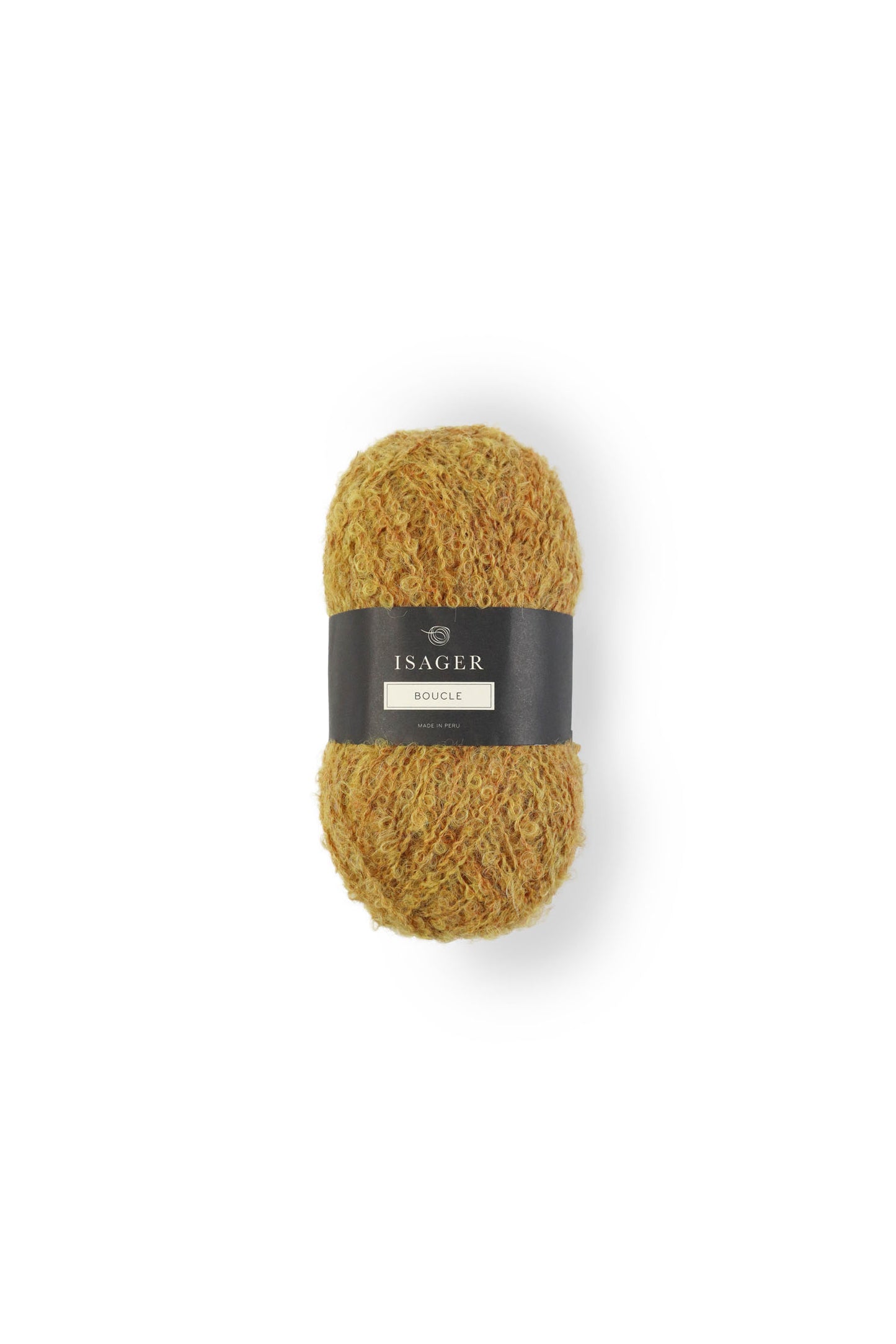 Kuvassa on Isager Bouclé -lankakerä (yarn) sävyssä 65.