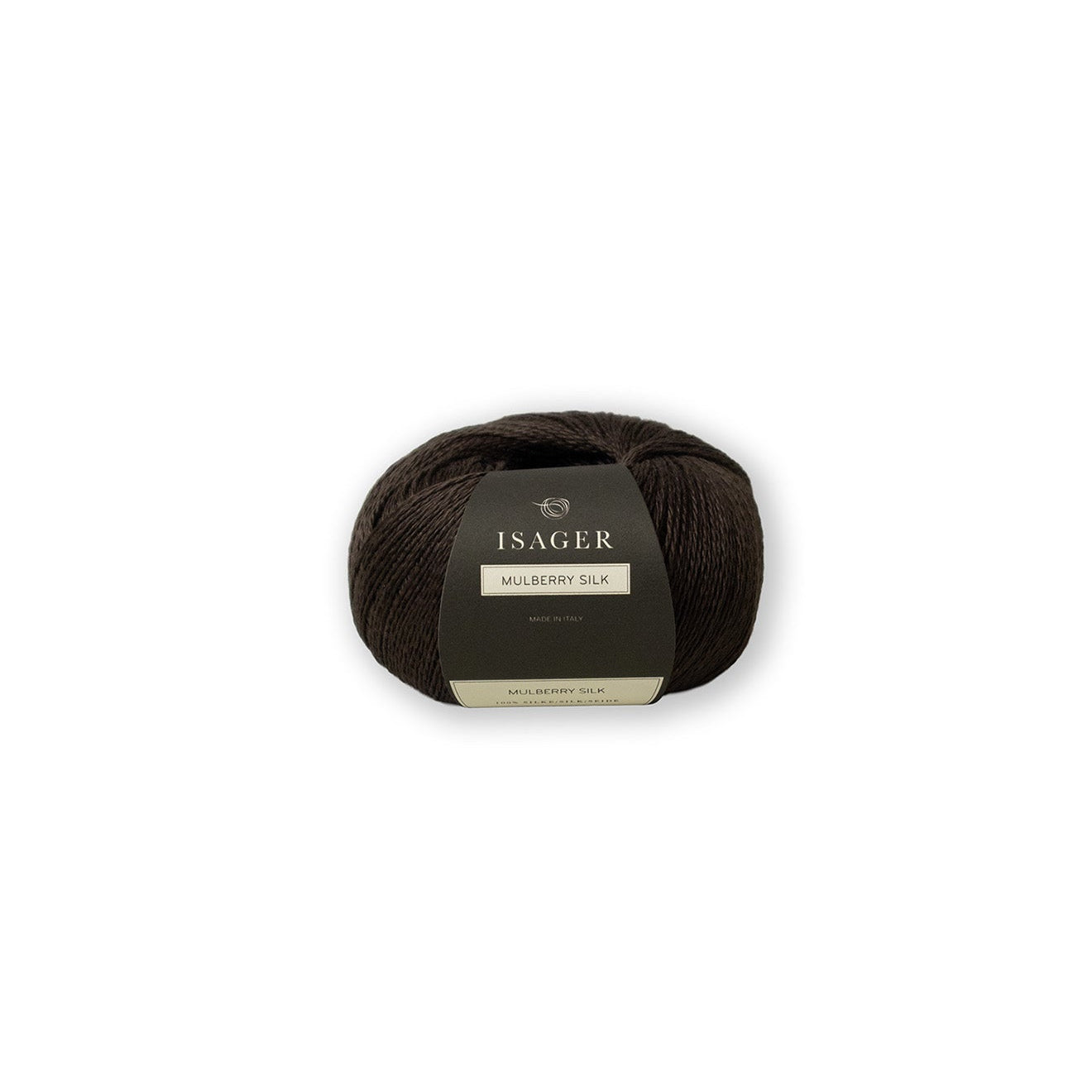 Kuvassa on Isager Mulberry Silk -lanka värissä Chestnut.