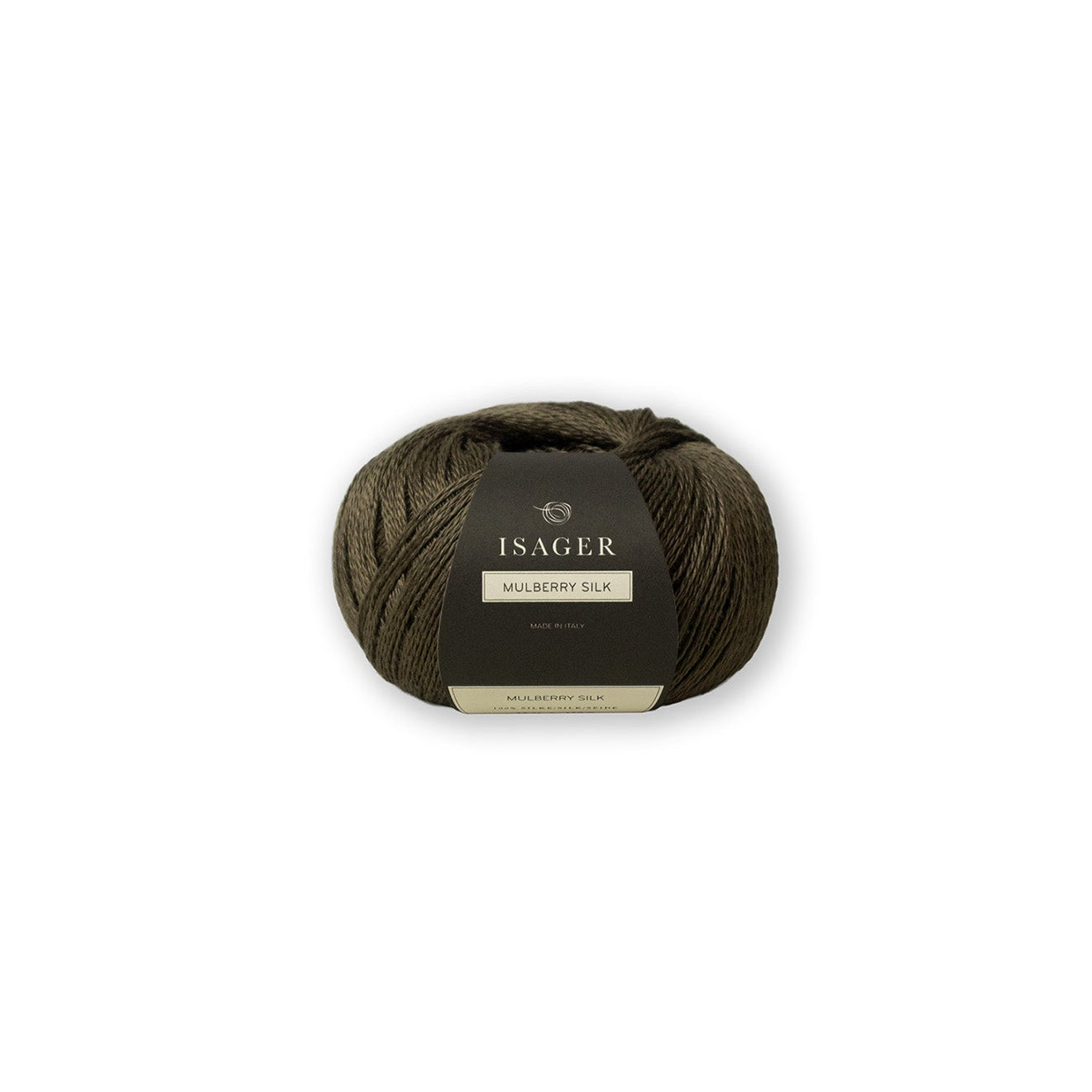 Kuvassa on Isager Mulberry Silk -lanka värissä Khaki.