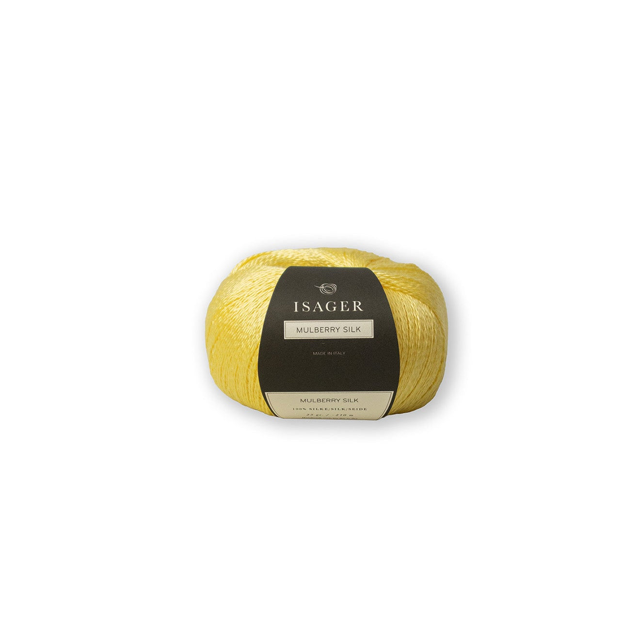 Kuvassa on Isager Mulberry Silk -lanka värissä Lemon.