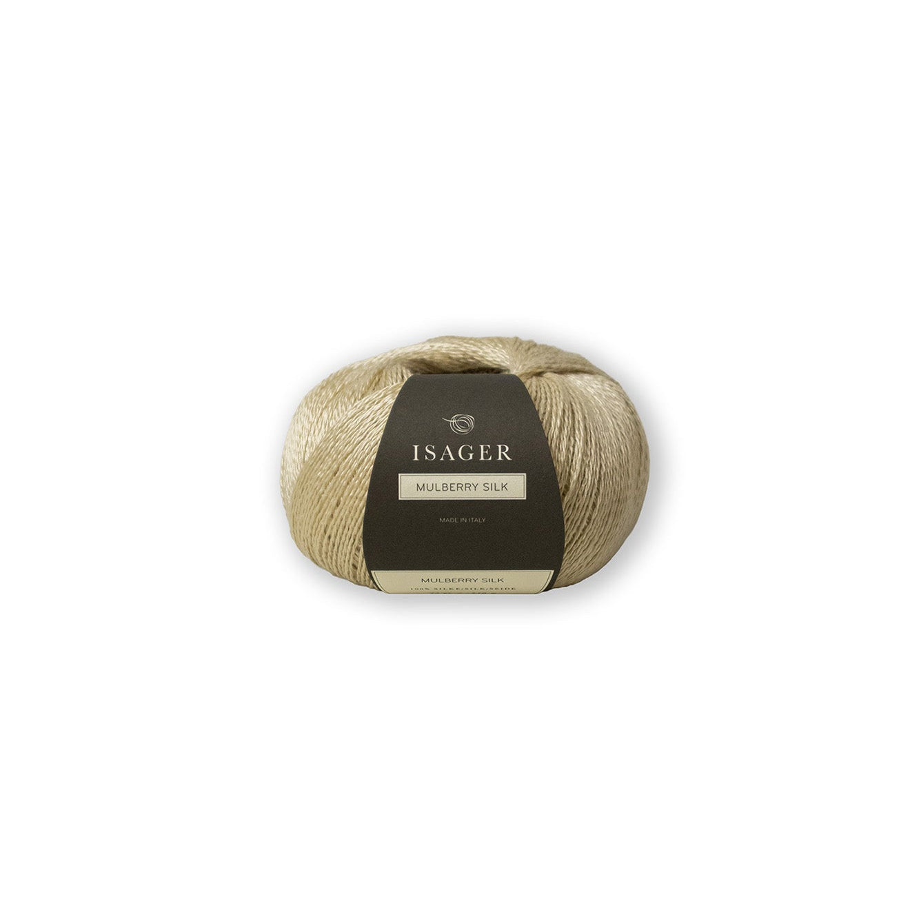 Kuvassa on Isager Mulberry Silk -lanka värissä Linen.
