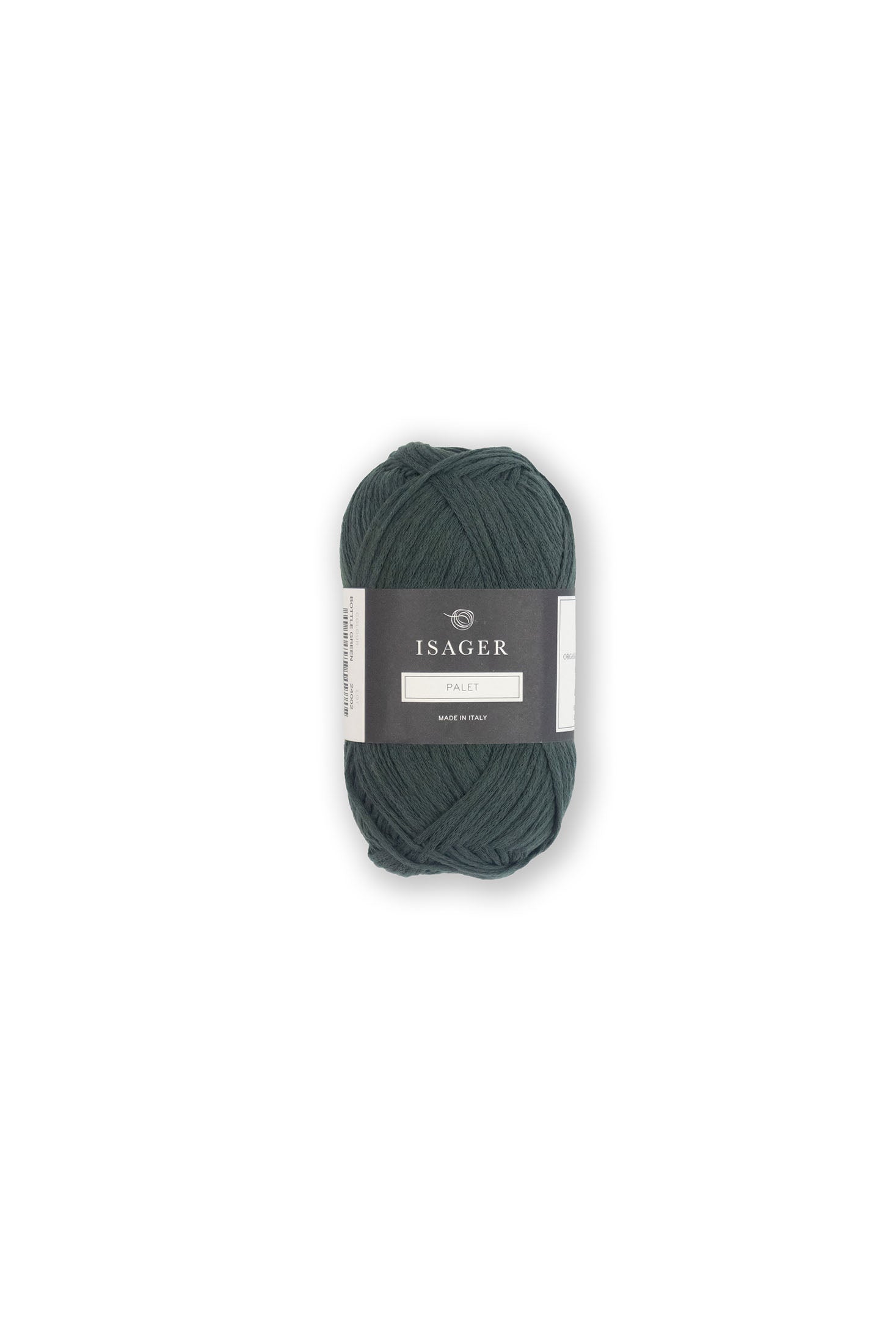 Kuvassa on Isager Palet-lanka (yarn) värissä Bottle Green.