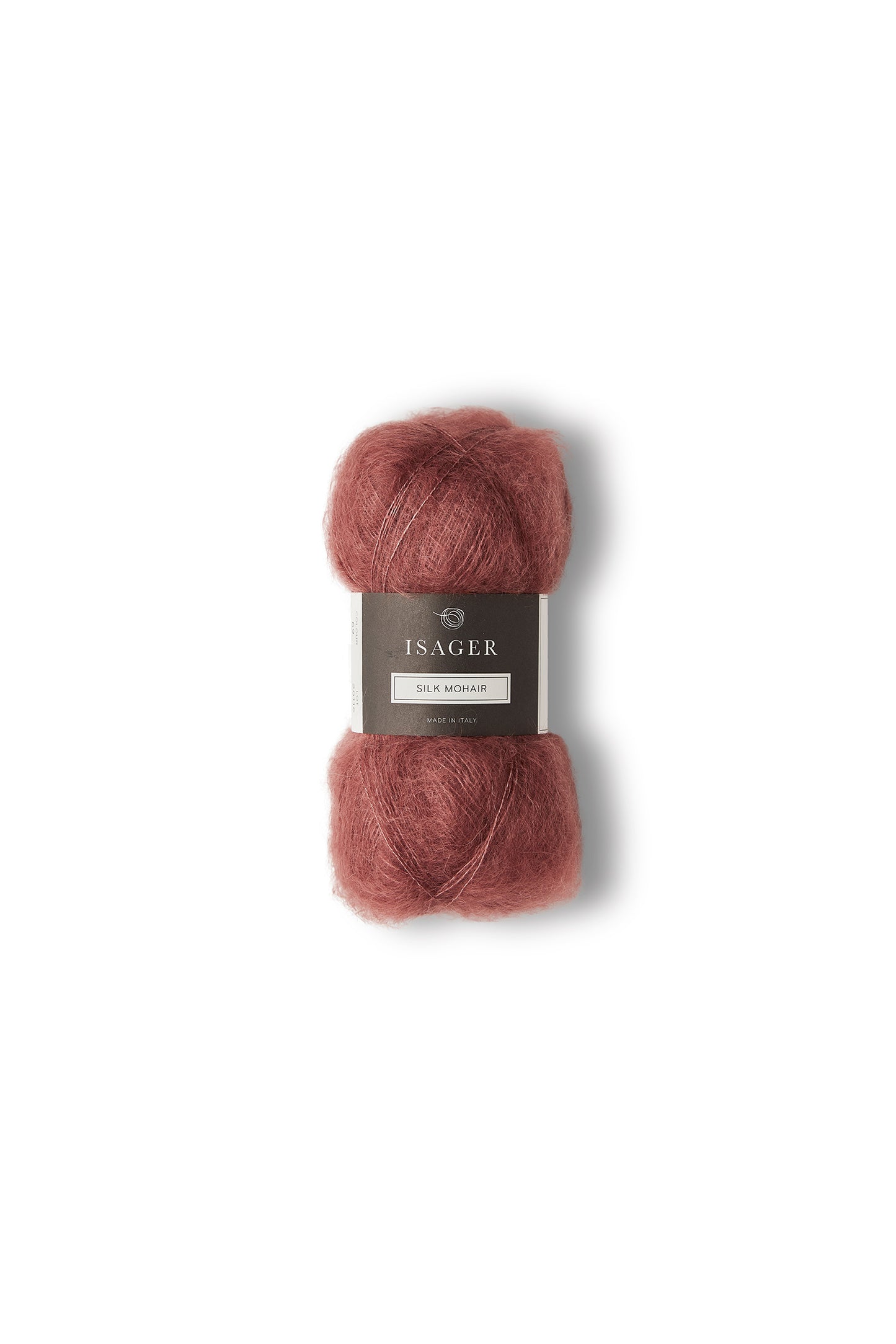 Kuvassa on Isager Silk Mohair -lanka (yarn) värissä 69.