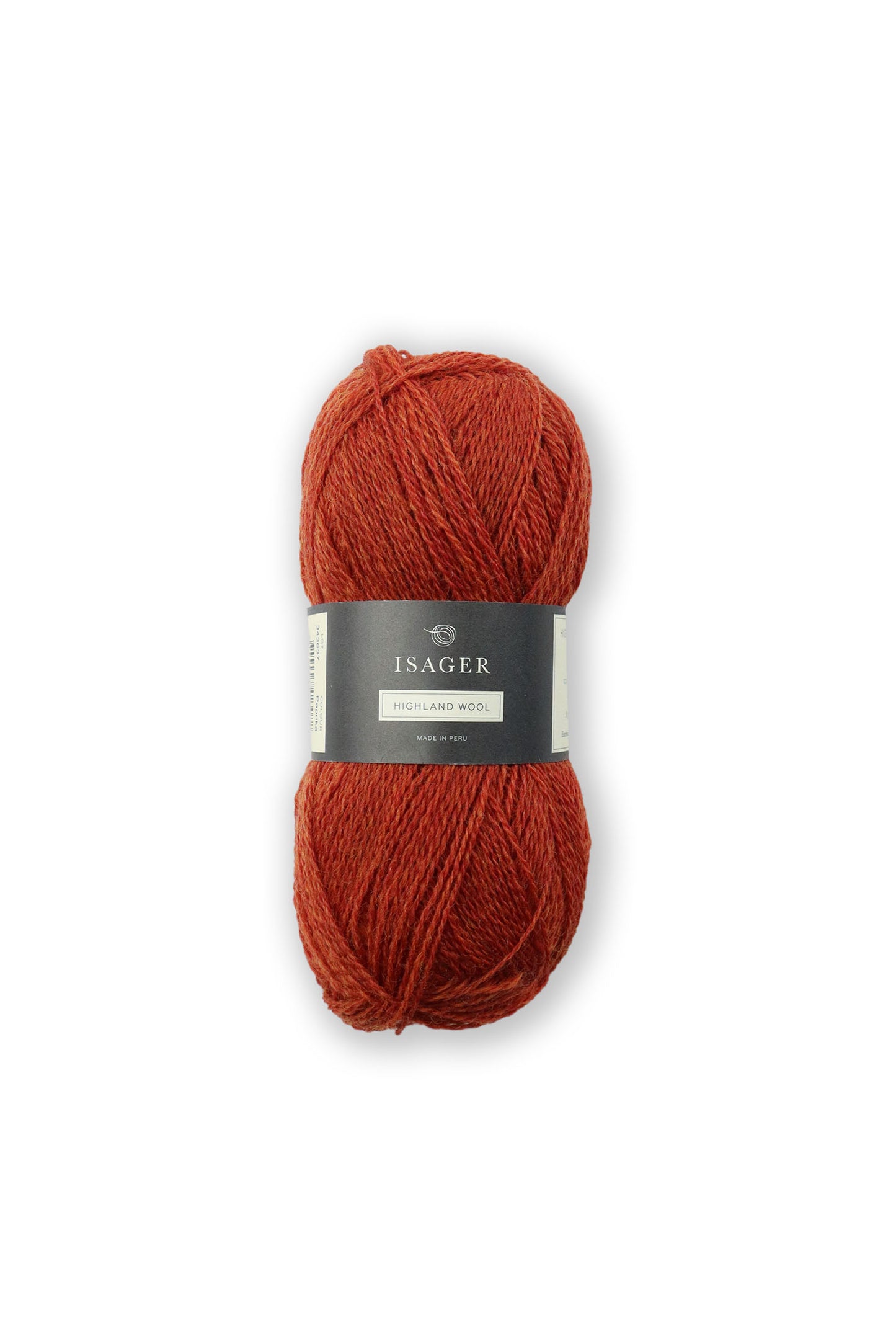 Kuvassa on Isager Highland wool -lankakerä värissä Chili.