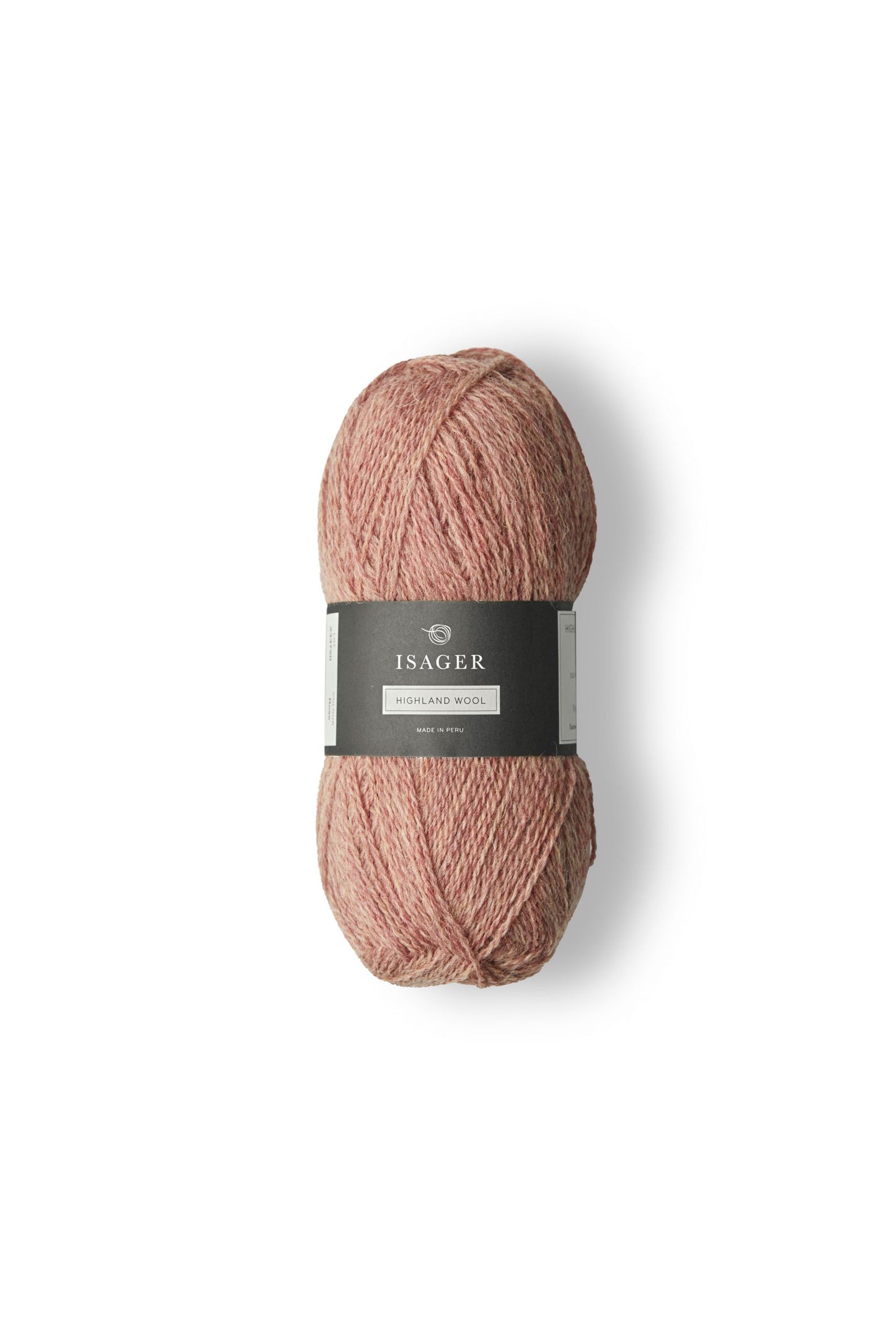 Kuvassa on Isager Highland wool -lankakerä värissä Rose.