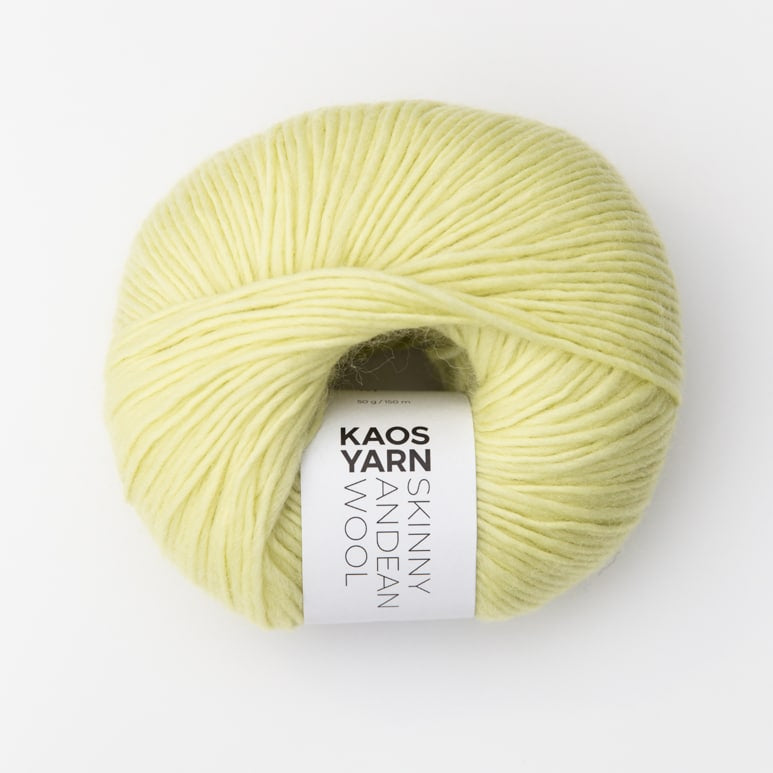 Kuvassa on KAOS Yarn Skinny Andean Wool värissä Optimistic.