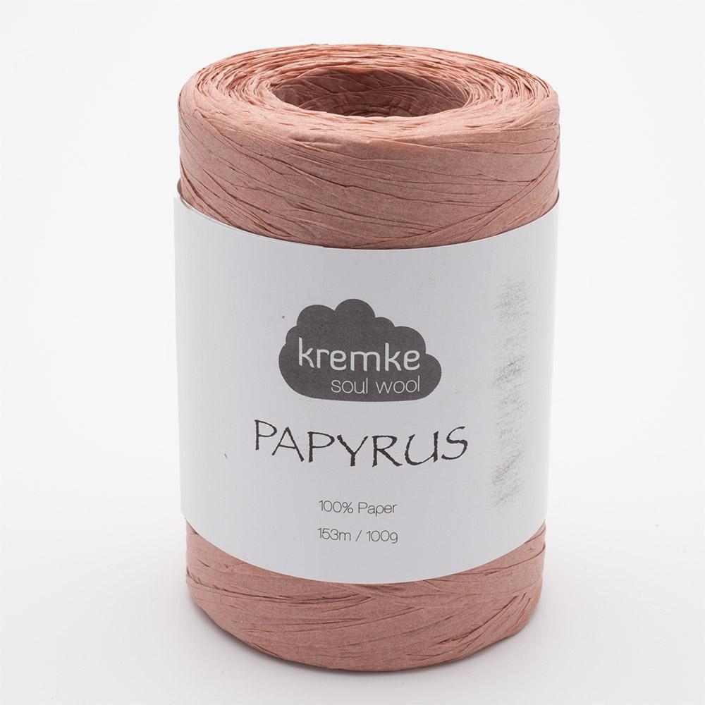 Kuvassa on Kremke Soul Wool Papyrus -paperilanka (yarn) värissä Copper.