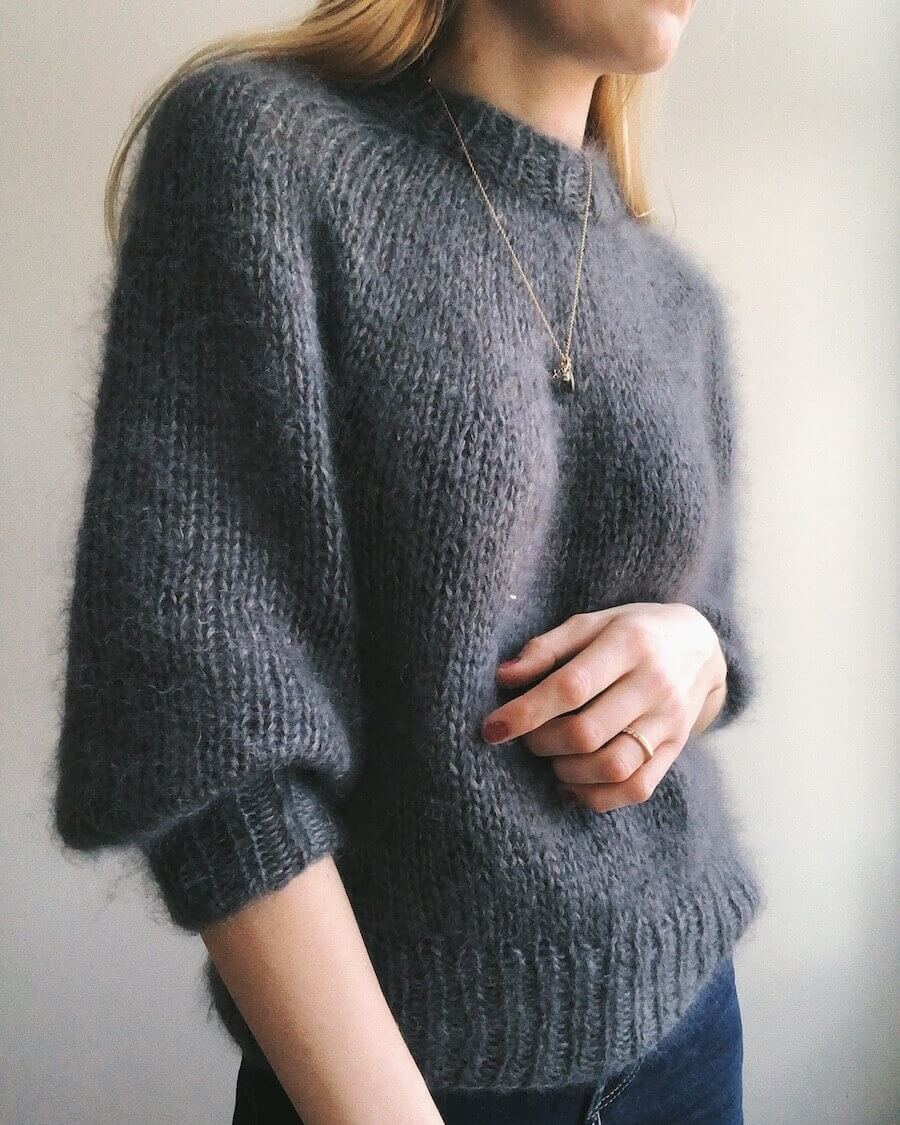 Kuvassa on PetiteKnit Saturday Night Sweater -neuleohje (pattern).