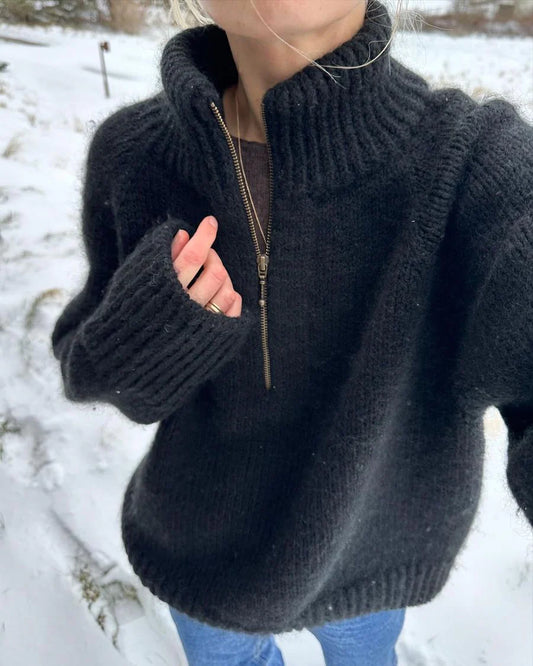 Kuvassa on PetiteKnit Zipper Sweater -neuleen ohje (pattern).