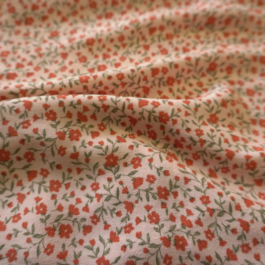 Pigeon Wishes PINK DITSY Tencel crepe fabric 0.5m