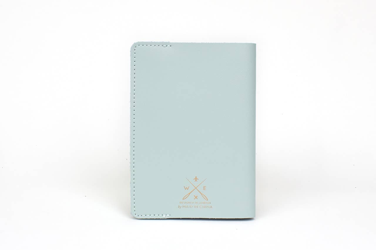 Nahkainen passport cover ristipistokirjontaan