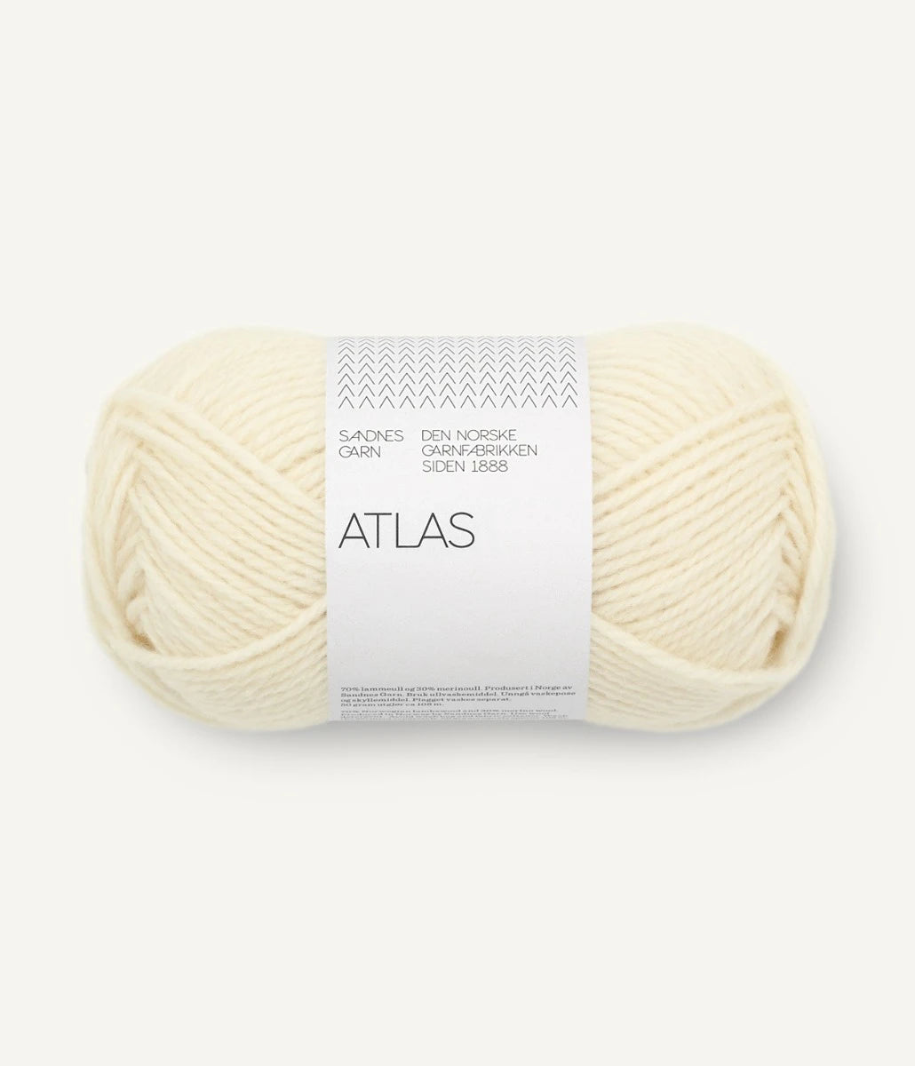 Kuvassa on Sandnes Garn Atlas -lanka (yarn) värissä Natur.