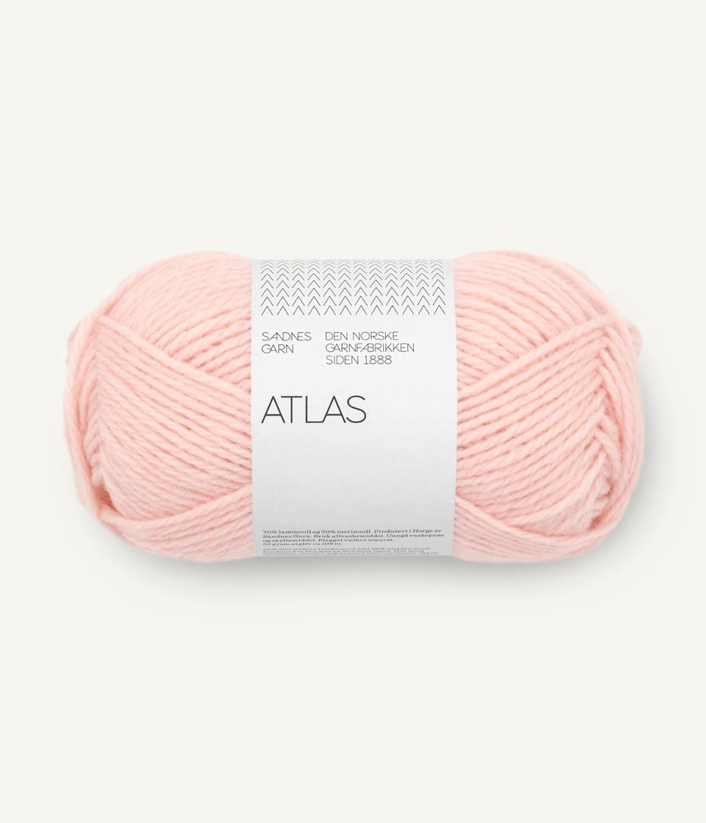 Kuvassa on Sandnes Garn Atlas -lanka (yarn) värissä Lotus.