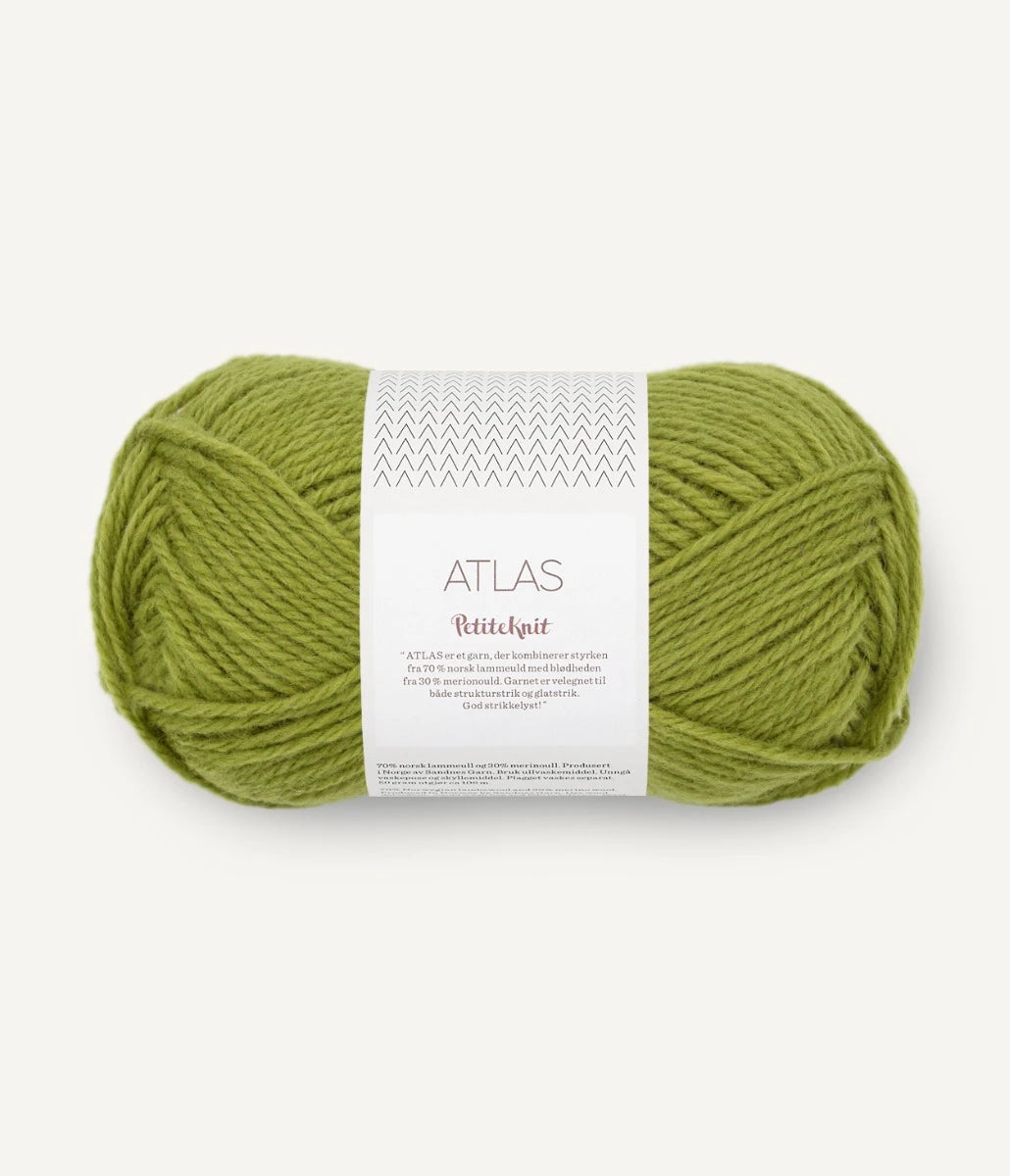 Kuvassa on Sandnes Garn Atlas -lanka (yarn) värissä Matcha.