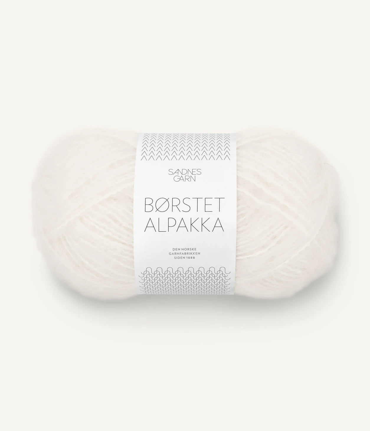 Kuvassa on Sandnes Garn Børstet Alpakka -lanka (yarn) värissä Hvit.