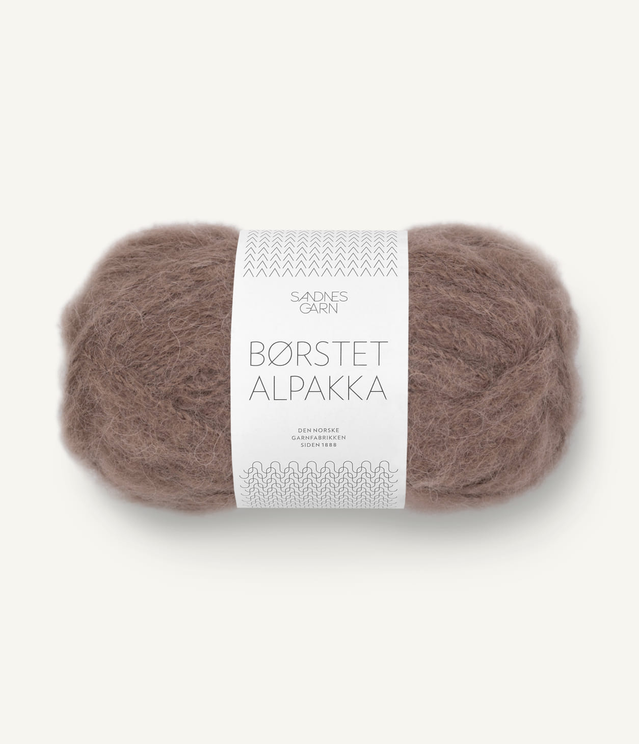 Kuvassa on Sandnes Garn Børstet Alpakka -lanka (yarn) värissä Eikenøtt.
