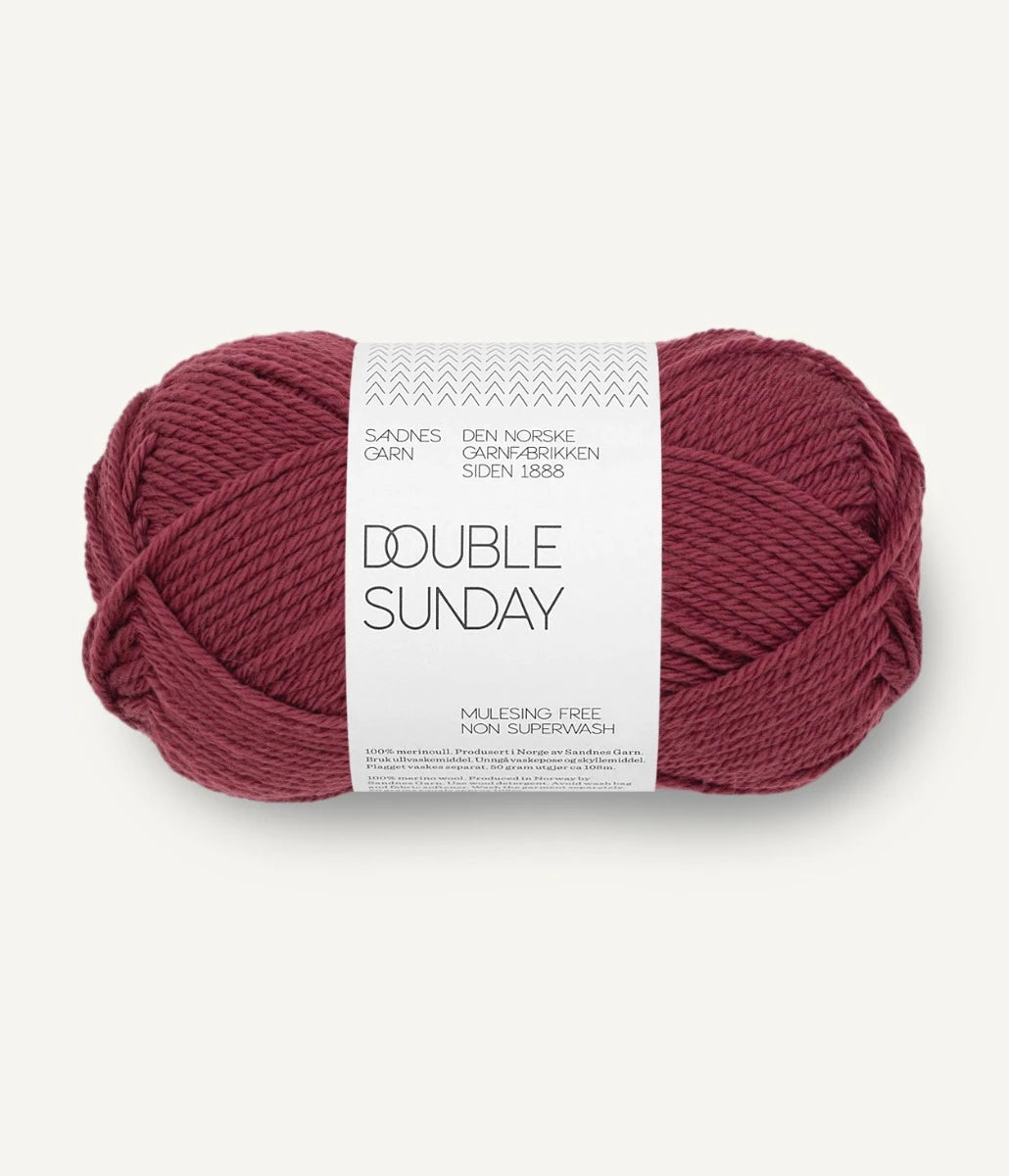 Kuvassa on Sandnes Garn Double Sunday -lanka (yarn) värissä 4353 Rustic Rose.