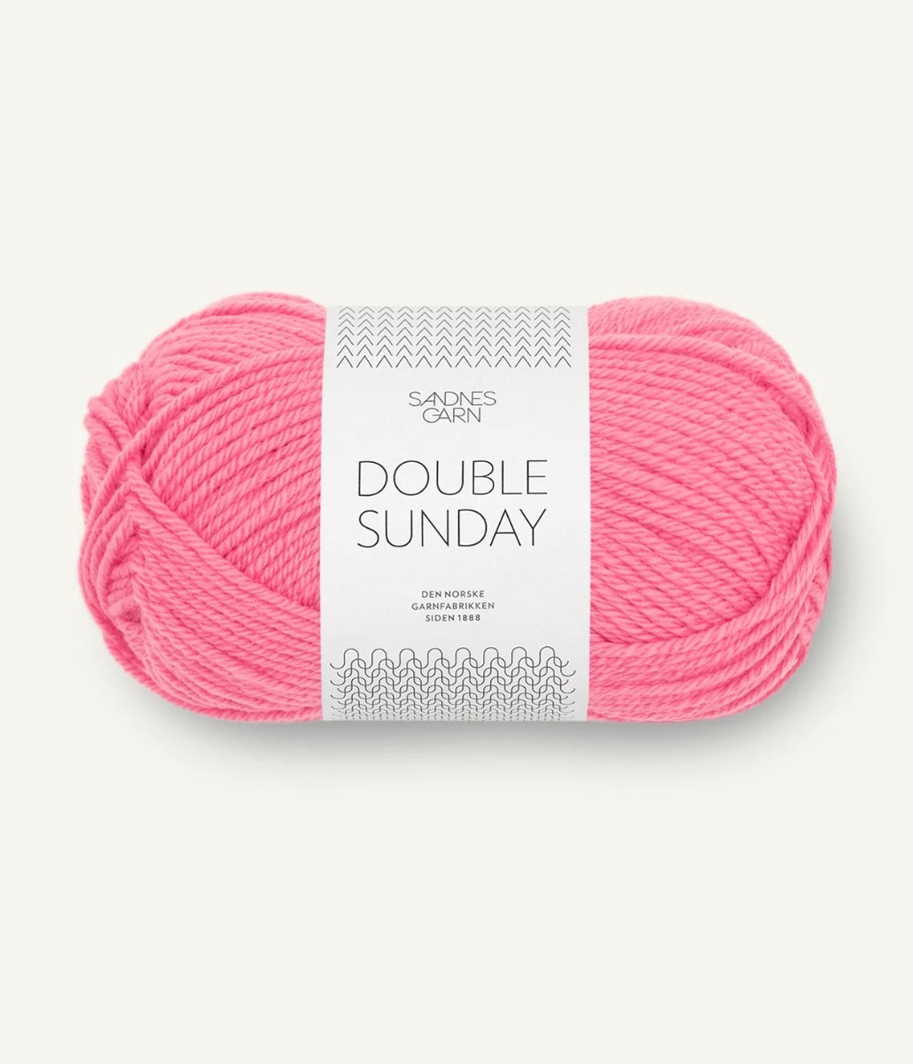 Kuvassa on Sandnes Garn Double Sunday -lanka (yarn) värissä Bubblegum Pink.