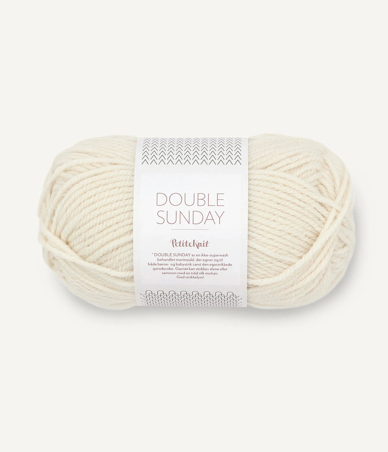 Kuvassa on Sandnes Garn Double Sunday -lanka (yarn) värissä Whipped Cream.