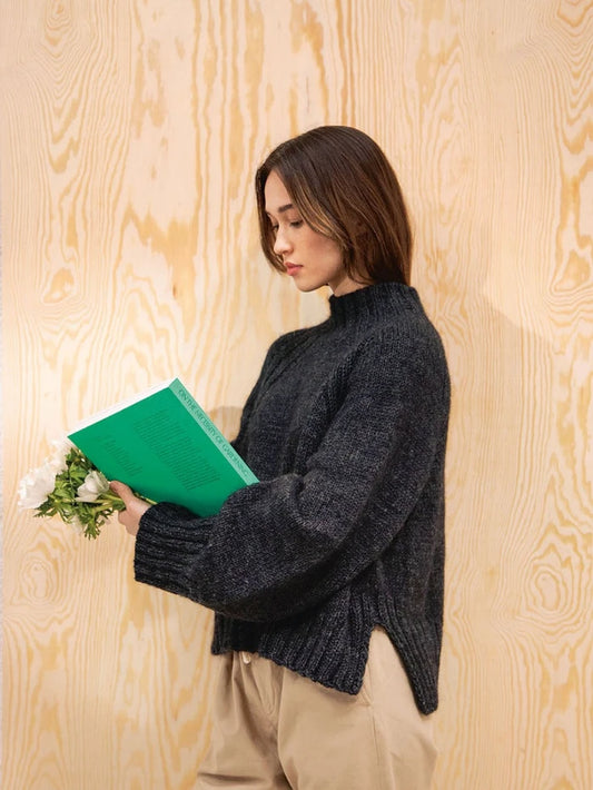Kuvassa on Sandnes Garn Facile Sweater -neuleohje (pattern).