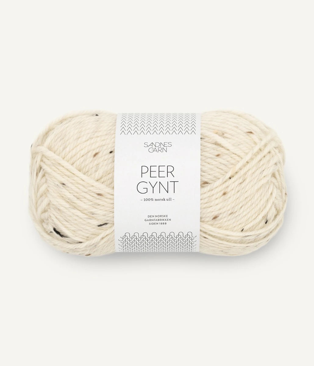 Kuvassa on Sandnes Garn Peer Gynt Tweed -lanka (yarn) värissä Natur Tweed.