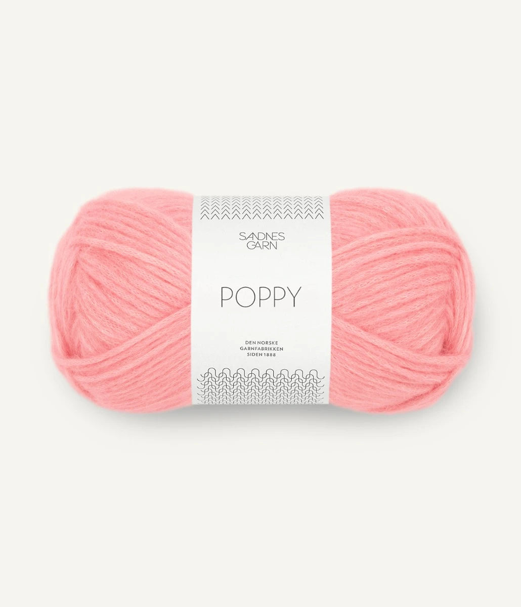 Kuvassa on Sandnes Garn Poppy -lanka (yarn) värissä Blossom.