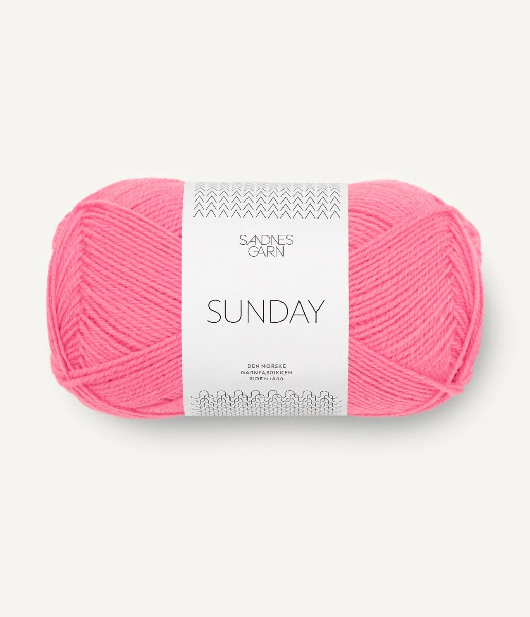 Kuvassa on Sandnes Garn Sunday lanka (yarn) värissä Bubblegum Pink.