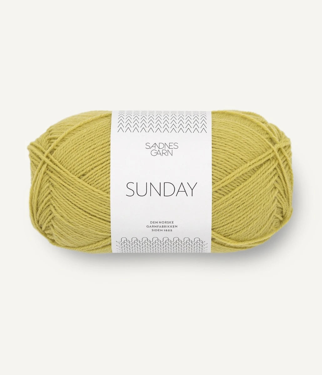 Kuvassa on Sandnes Garn Sunday lanka (yarn) värissä Sunny Lime.