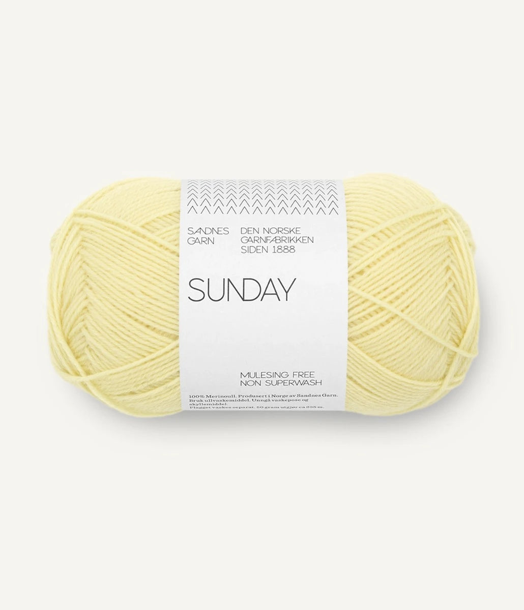 Kuvassa on Sandnes Garn Sunday-lanka (yarn) värissä 9602 Lemonade.