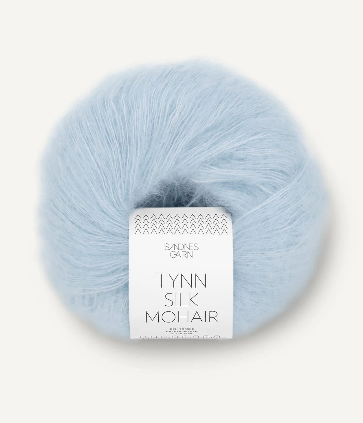 Kuvassa on Sandnes Garn Tynn Silk Mohair -lanka (yarn) värissä Lys Blå.