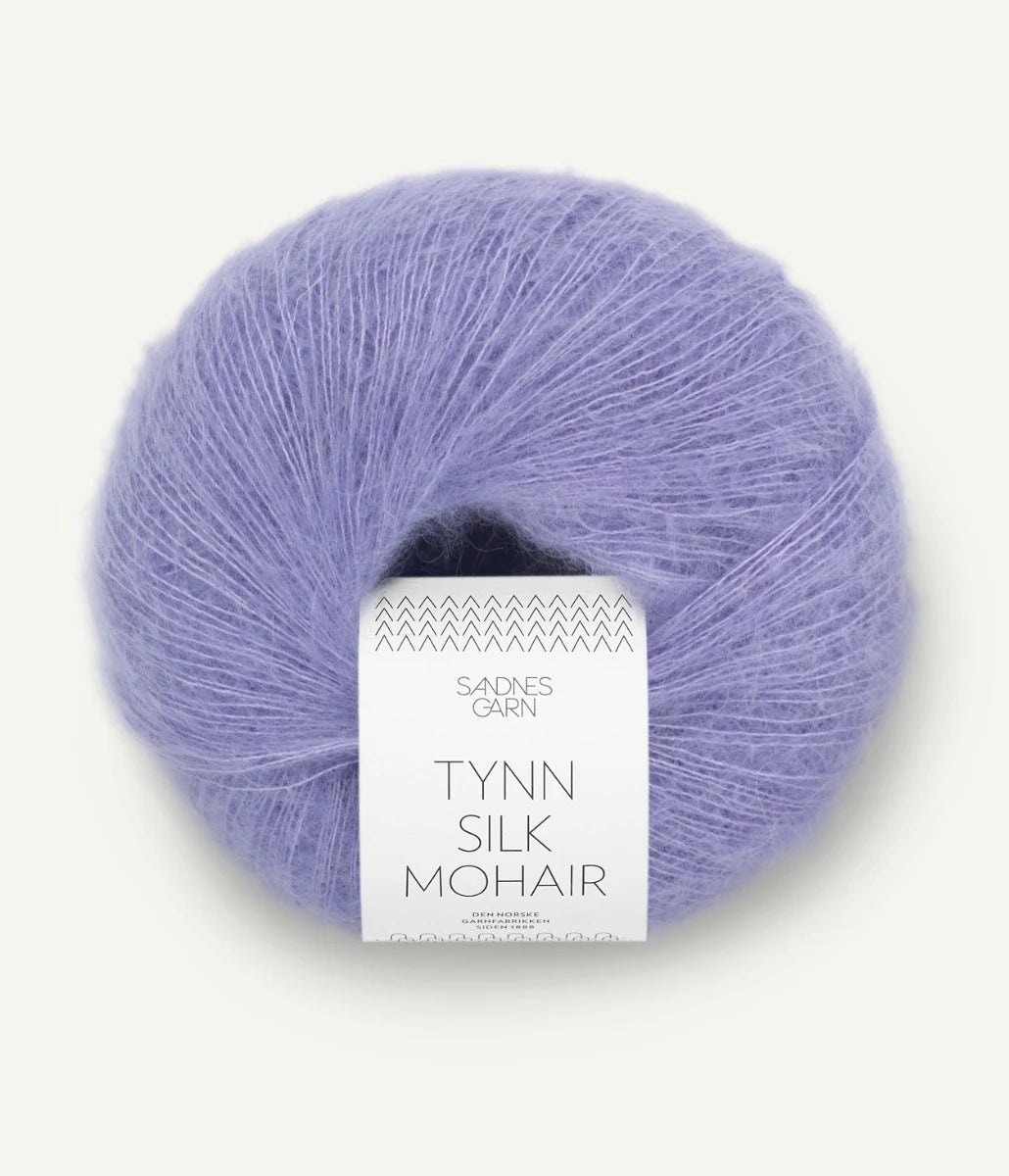 Kuvassa on Sandnes Garn Tynn Silk Mohair -lanka (yarn) värissä Lys Krokus.