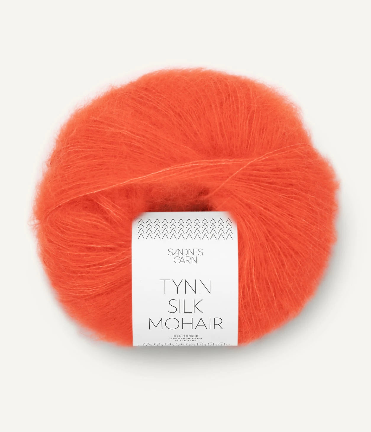 Kuvassa on Sandnes Garn Tynn Silk Mohair -lanka (yarn) värissä Orange.